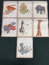 MCM Jello Animal Prints 1954 Set Of 7