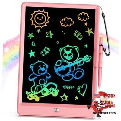 10 Inch LCD Writing Tablet for 3-8 Year Olds - Electronic Drawing 10 inch Pink