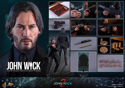 New Hot Toys MMS504 John Wick: Chapter 2 - John Wick 1/6  Action Figure in stock
