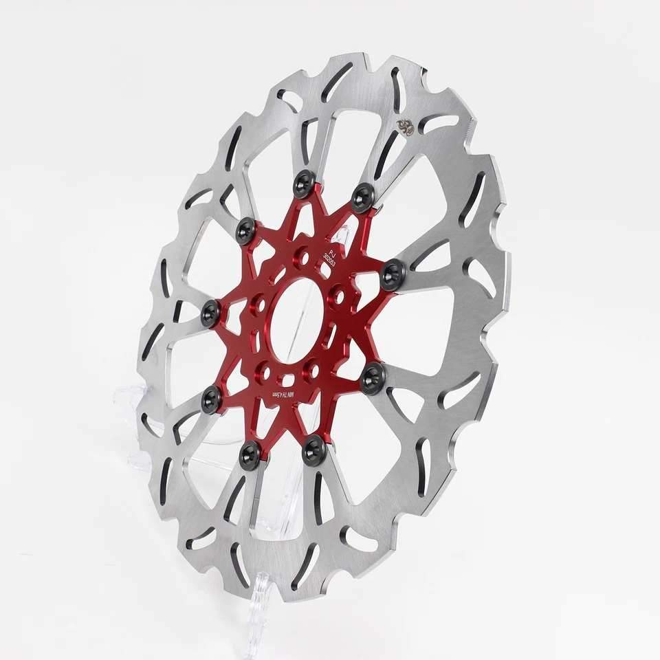 Red 14" Front Brake Rotor for Harley 2014-Later XL Forty Eight 15-Later Softail Foto 2 de 4