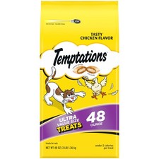 Temptations Classic Crunchy and Soft Cat Treats, Tasty Chicken, 48 oz