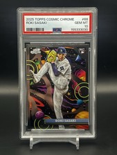 2025 TOPPS COSMIC CHROME ROKI SASAKI ROOKIE CARD #68 LA DODGERS 🔥PSA10🔥