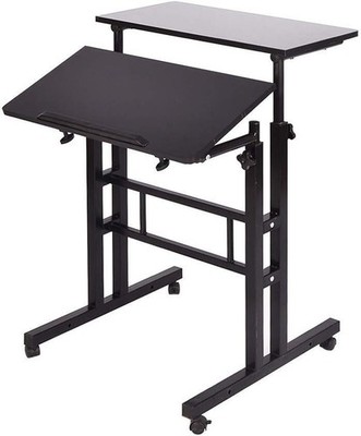 Verstellbarer Stehpult Sitz Steh Arbeitsplatz Rollbar Laptoptisch 60x30cm