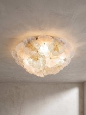 Murano Style Blown Glass Flowers Ceiling Chandelier Flush Mount Lighting Lamp Murano Style Blown Glass Flowers Ceiling Chandelier Flush Mount Lighting Lamp