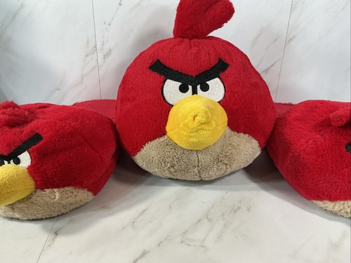 Angry Birds Red Plush 8" No Sound 2010 + Pantofole Angry Bird Red M 7/8 ~ SPEDIZIONE GRATUITA - Foto 20 di 21