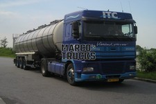 Truck photo DAF 95 XF Tanker semitrailer Netherlands blue ITC Vloeibaar vervoer 