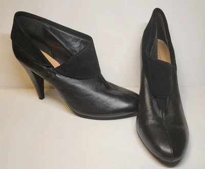 COACH Annika Bottines Cheville Cuir Noir Talon Haut 9,5 Femme - Photo 1/4