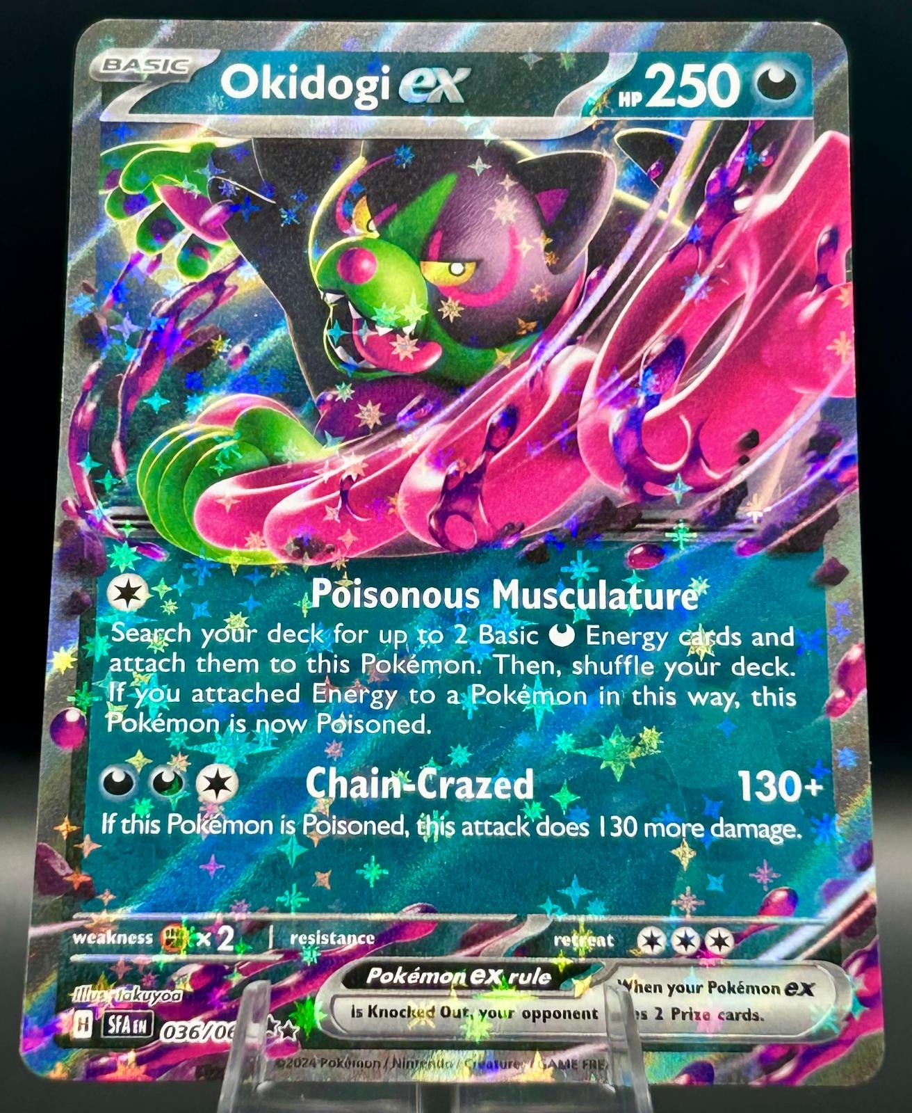 Okidogi ex 036/064 Double Rare Shrouded Fable Pokemon TCG Holo Near Mint