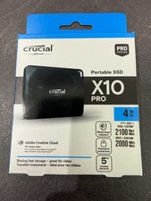 Crucial X10 Pro External SSD 4TB USB 3.2 Gen2 Type C Brand New Sealed