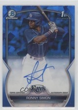 2023 Bowman Sapphire Edition Chrome Prospects Ronny Simon #BSPA-RSN Auto 1b7o