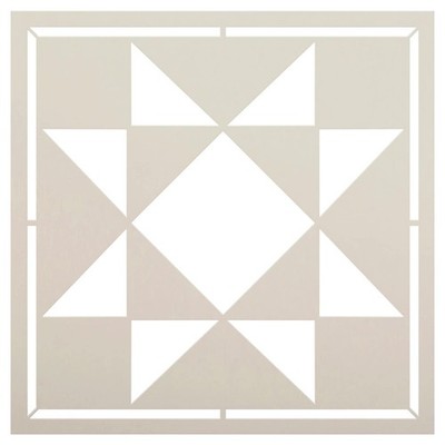 Star Barn Quilt Home Decor Reusable Stencil Format - StencilAir