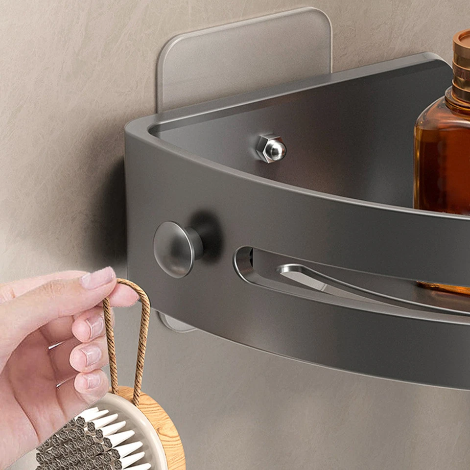 Estante de Ducha Carrito Triangular Baño Organizador Soporte de Almacenamiento Estante de Esquina Foto 4 de 4