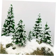  22PCS Mixed Scale Model Trees, Mini Snow Pine Model Trees 2-6 Inch, for 