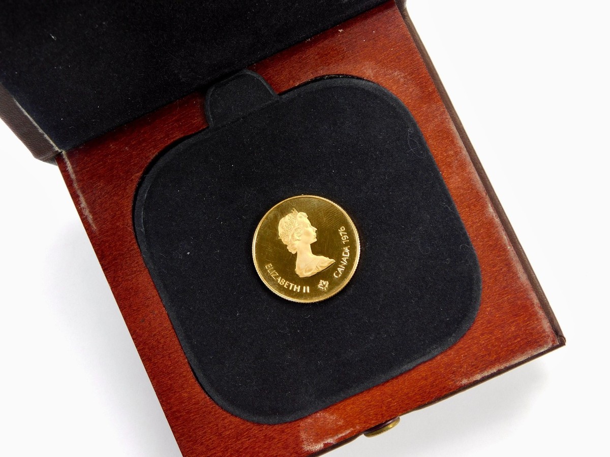 976 Canada $100 Gold Coin 1/2 oz 22K Montreal Olympics Proof w
