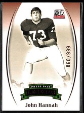 2007 Press Pass Legends #S-99 John Hannah bronze#/999Alabama Crimson Tide