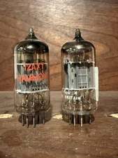 Vintage Matched Pair Mullard Blackburn 12AX7 Vacuum Tubes  TV7 Tested Strong