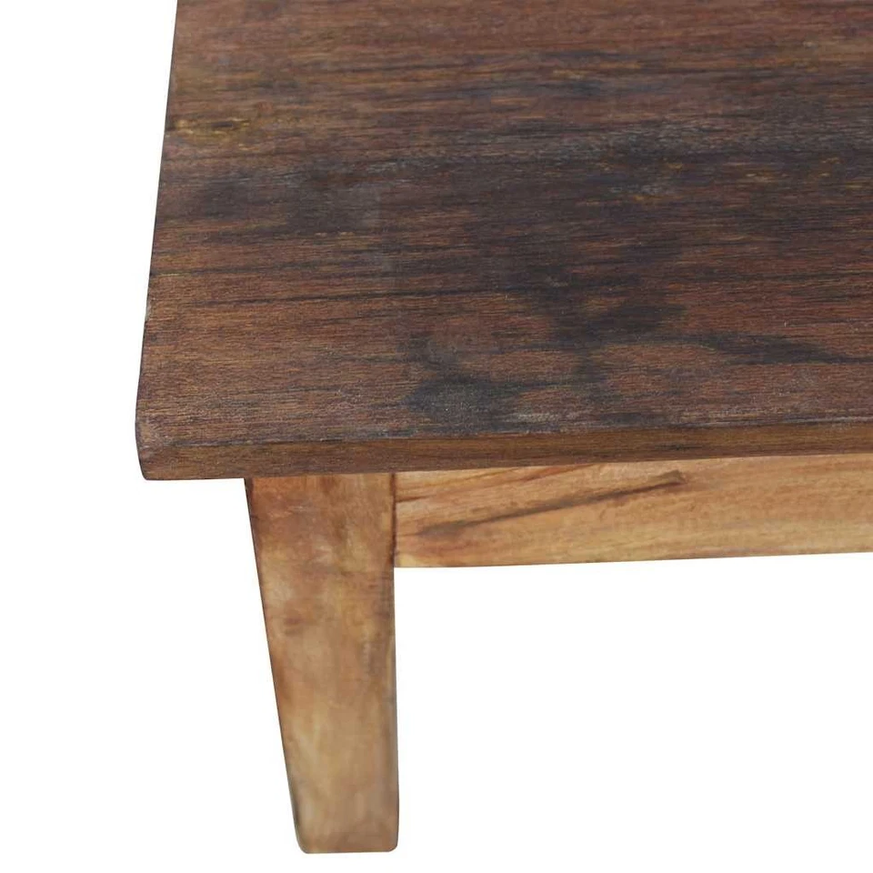 Mesa de Centro Varios Tonos de Marrón Madera Maciza de Caoba Mediana vidaXL Foto 3 de 3