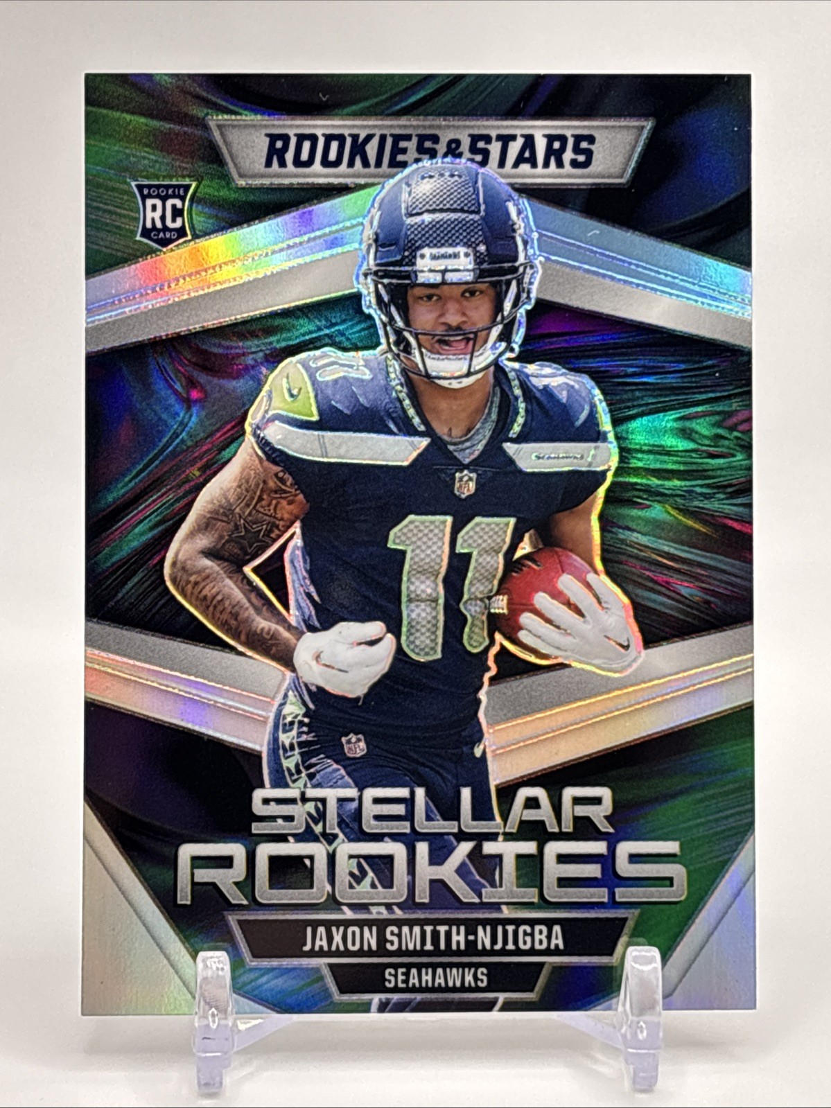 2023 Rookies & Stars Stellar Rookies Jaxon Smith-Njigba RC #SR-9 Silver Prizm
