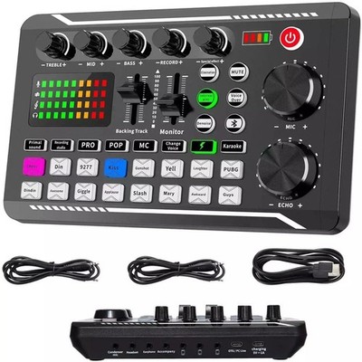 Sound Effects Board Sound Mixer Board Bluetooth-kompatible Soundkarte DJ Mixer