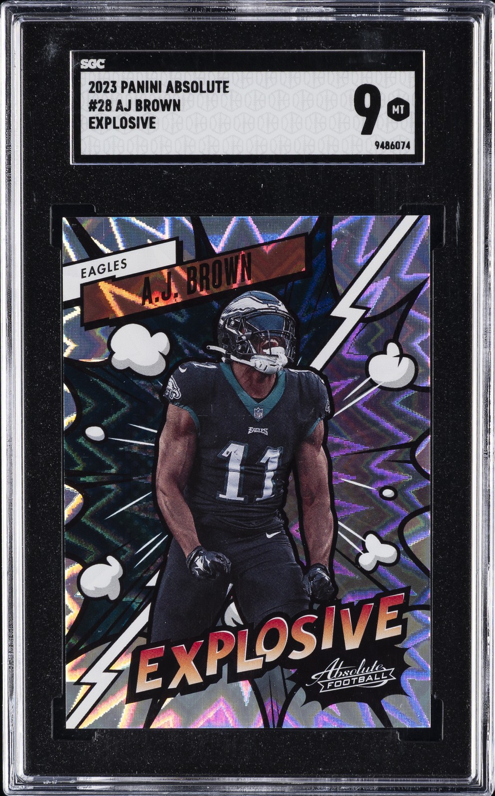 2023 PANINI ABSOLUTE EXPLOSIVE #28 A.J. BROWN SGC 9