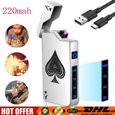 USB-C Feuerzeug 220mah Lighter Winddichtes Dual-Arc-Laden Geschäftsgeschenke DE
