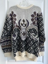 VTG JJ Cochran Mens Sweater Size M USA Made 90s Street Grandpa Geometric