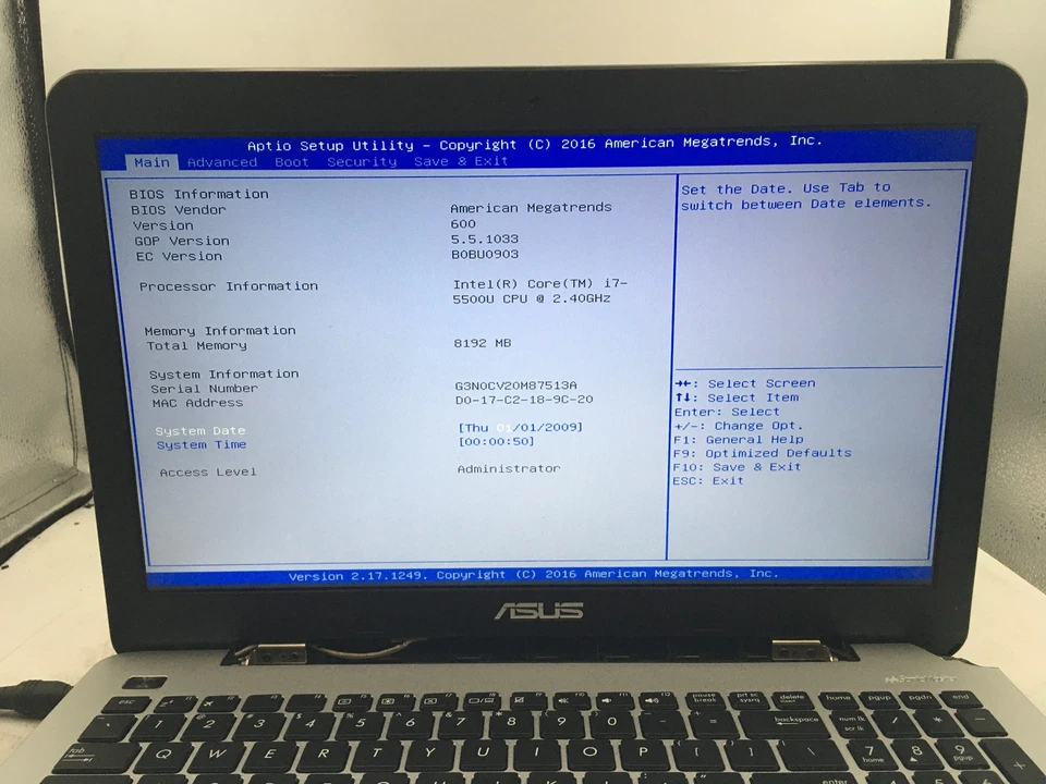 ASUS SONICMASTER F555L - BOOTS TO BIOS - INTEL 5500U - 8GB RAM - 15" - READ - BB - Image 2 of 4