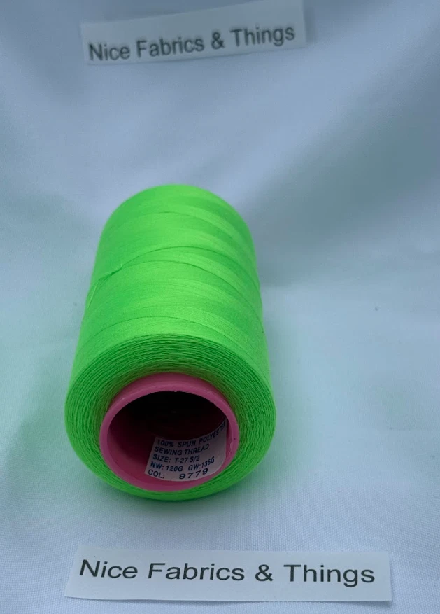 50 Spools - Neon Green 9779 Multi Purpose Sewing Thread - Image 3 of 3