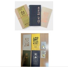 Traveler's Factory Kyoto Notebook Set  4 Refills Brass Tag Used