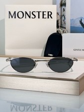 Gentle Monster Oval Sunglasses Silver Frame Dark Gray Lenses Unisex Luxury Eyewe