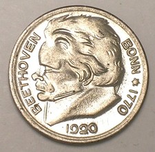 1920 German Germany 10 Pfennig Bonn WWI Era Notgeld War Money Beethoven Token