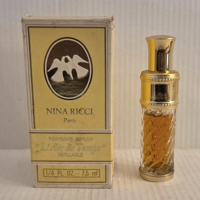 Nina Ricci L' Air du Temps 1/4 fl oz Perfume Spray New In Damage Box Refillable