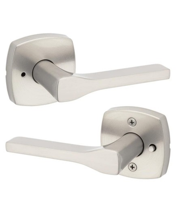 #ad #ad Kwikset Signature Tripoli Satin Nickel Interior Bed Bath Privacy Door Handle $29.00