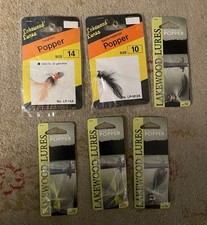 6 Lakewood Lures Panfish Poppers Size 10 & 14