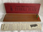 Vintage DRUEKE No. 28 Wood Cribbage Board with Original Box, Directions and Pegs — photo 10