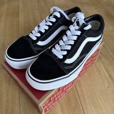 VANS OLD SKOOL platform lift top basso nero bianco donna UK 5 ottime condizioni grosso