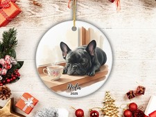 Custom Frenchie Ornament, French Bulldog Gifts, French Bulldog Christmas Orna...