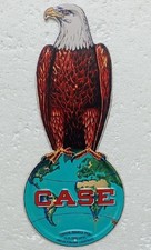 Case Farm Machinery Sign Tractor Eagle Vintage Style Wall Decor  7x16'' Embossed