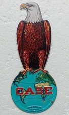 Case Farm Machinery Sign Tractor Eagle Vintage Style Wall Decor  7x16'' Embossed