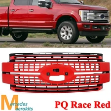 For Ford F-250 F-350 Super Duty 2017-19 PQ Race Red Front Bumper Grille Assembly