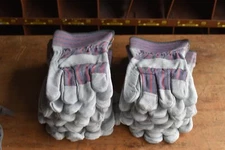 Uline Leather Palm Safety Cuff Gloves, S-21620, 12 pairs, size Medium