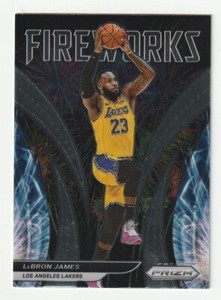 2021-22 Panini Prizm Insert Fireworks Lebron James Los Angeles Lakers #6