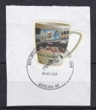 AUCT1105) New Zealand 2005, Cafe Culture $1.50 Cancelled by NZ Stamp Show CDS