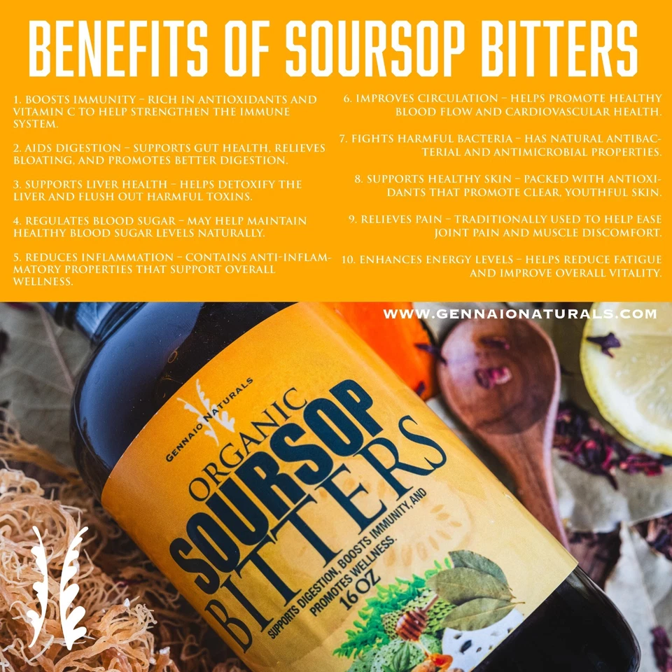 Soursop Living Bitters (гербоганический) 100% натуральный 16 унций - Изображение 4 из 4