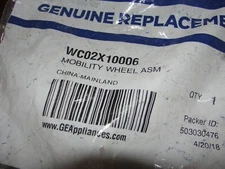 WC02X10006 MOBILITY WHEEL ASM ALSO KNOWN AS WC02X20158