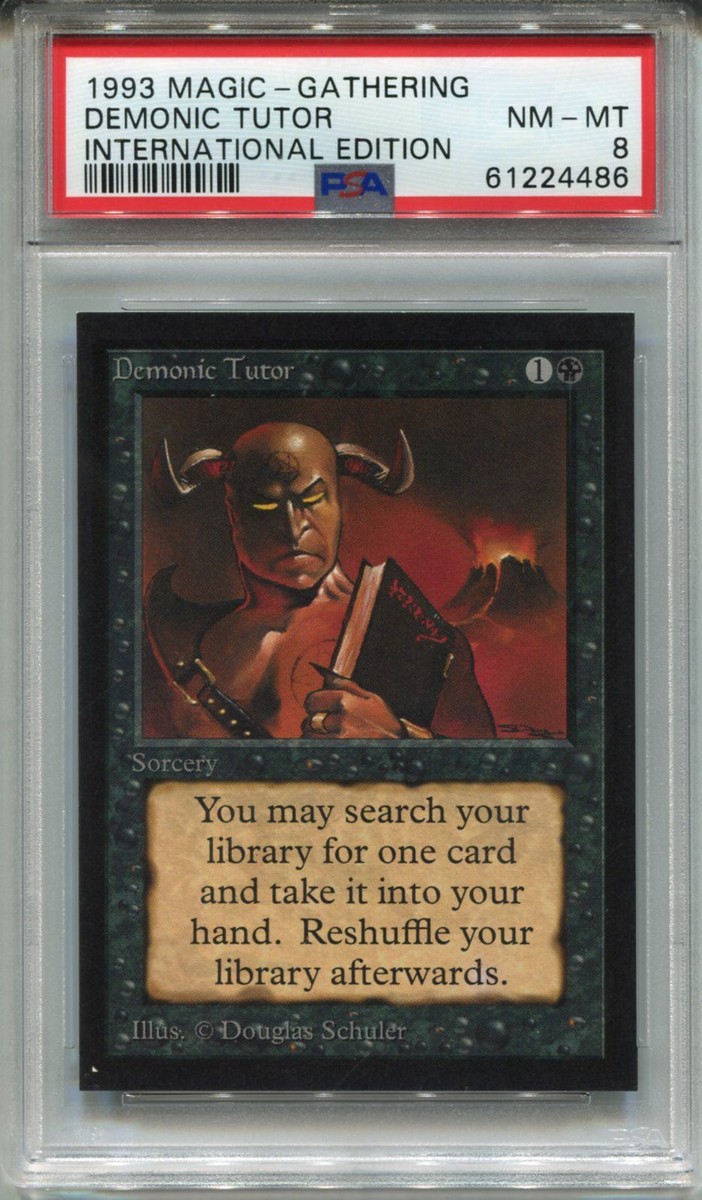 MTG Magic The Gathering International Edition Card Demonic