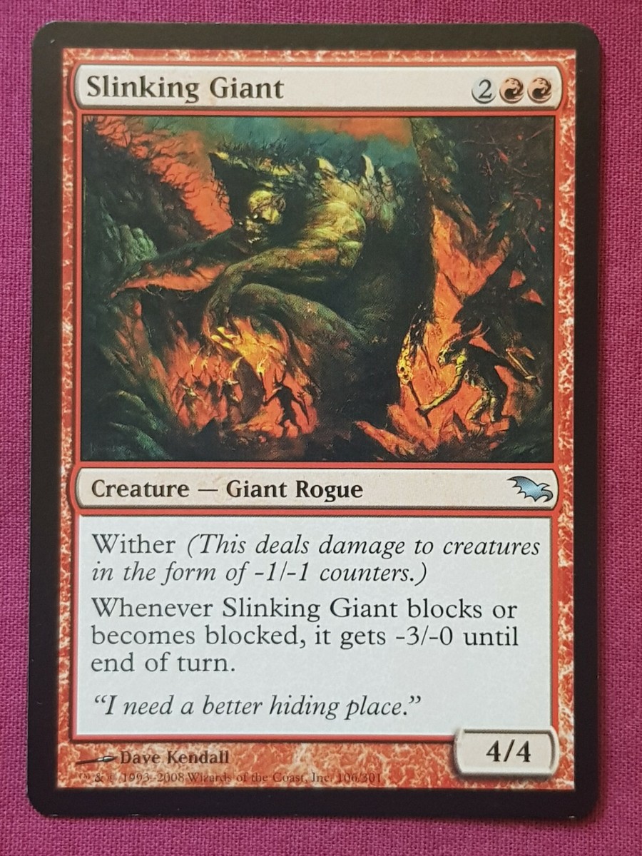 Magic The Gathering SHADOWMOOR SLINKING GIANT red card MTG | eBay Magic The Gathering SHADOWMOOR SLINKING GIANT red card MTG | eBay