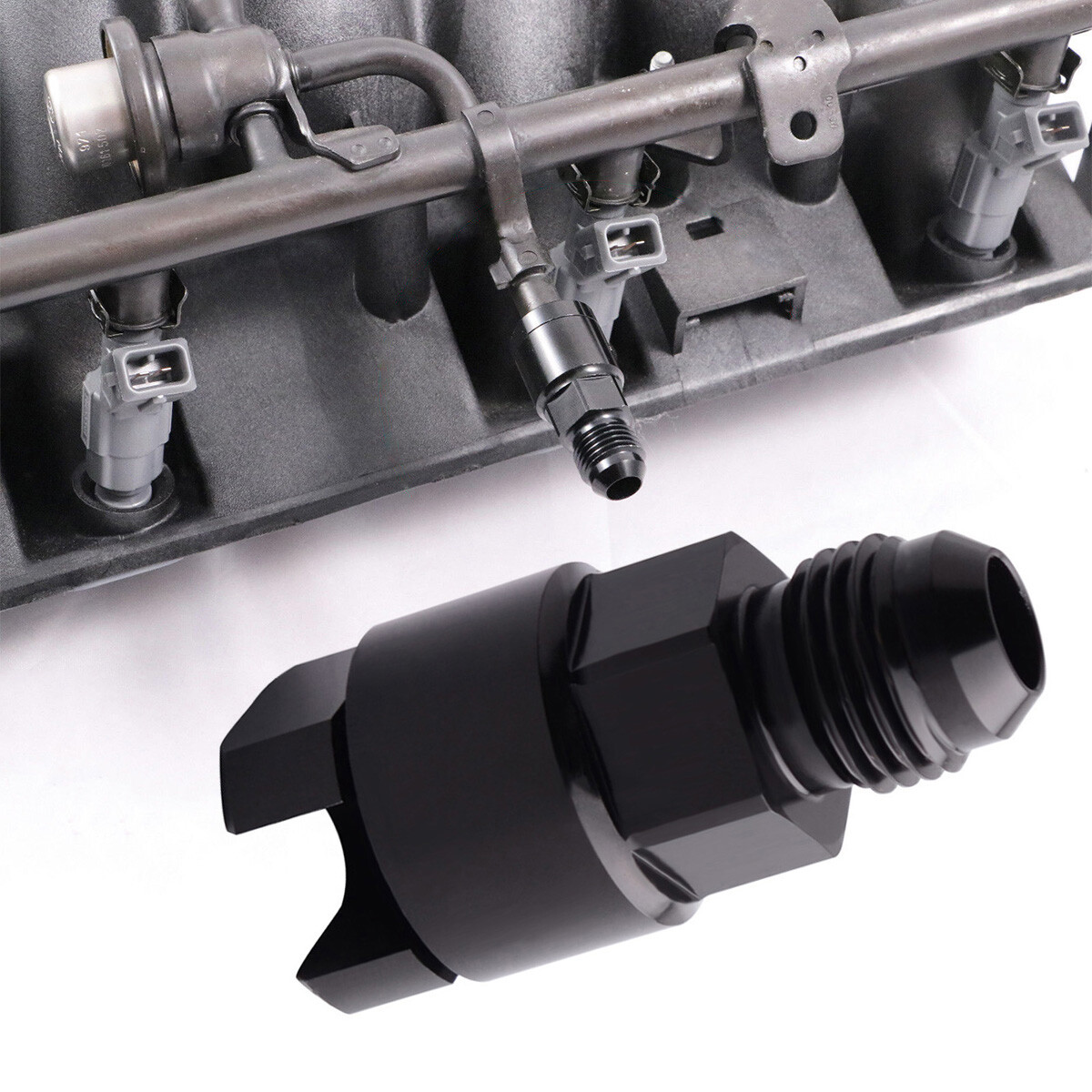 2Pcs/Set Fuel Rail Line EFI Fitting Adapters Quick Disconnect Push On