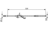 Bosch Handbremsseil L/R FüR Focus 3 Tourneo Connect V408 Transit 1.0-Electric