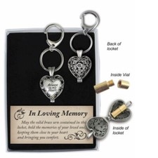 'Always In My Heart' Memorial Urn Locket Keyring KR549